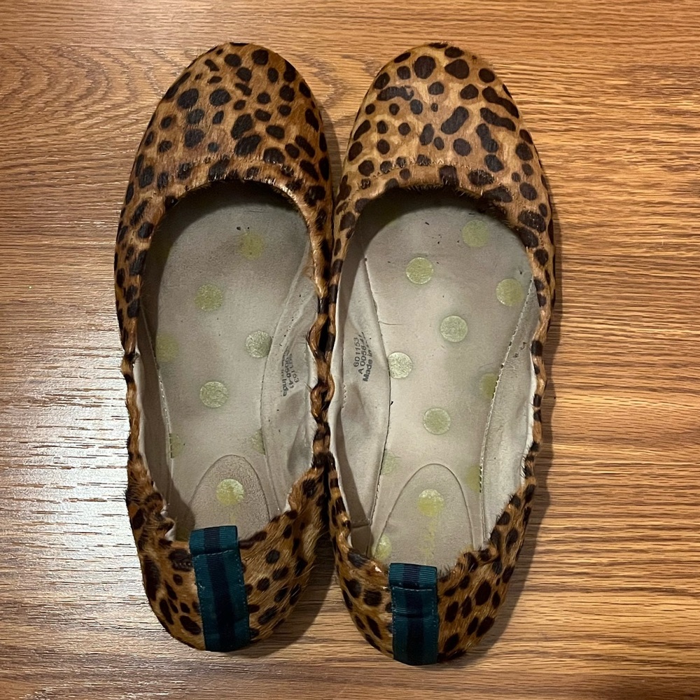 Boden Slip On Flats | Faux Leopard Hair | Gently Used